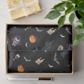 Papier Mousseline 🧛 ‍ ♂️ Gothique Vampire Black Tissue Paper 🎃 (Cadeau)