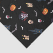 Papier Mousseline 🧛 ‍ ♂️ Gothique Vampire Black Tissue Paper 🎃 (Détail)