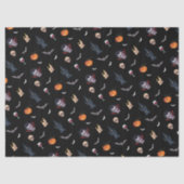 Papier Mousseline 🧛 ‍ ♂️ Gothique Vampire Black Tissue Paper 🎃 (Recto)