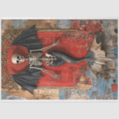 Papier Mousseline Gothique Vampire Skeleton Mermaid Skull Decoupage (Recto)