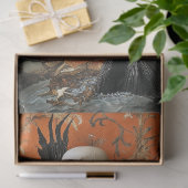 Papier Mousseline Gothique Vampire Skeleton Mermaid Skull Decoupage (Cadeau)