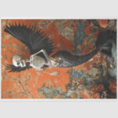 Papier Mousseline Gothique Vampire Skeleton Mermaid Skull Decoupage (Recto)