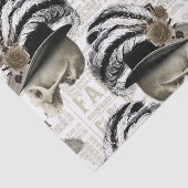 Papier Mousseline Gothique Victorian Skulls Feathers Journal Casquet (Détail)