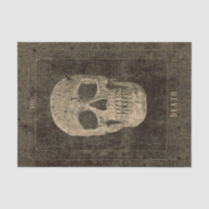 Papier Mousseline Gothique Vintage antique Sepia Texture Crâne Tarot