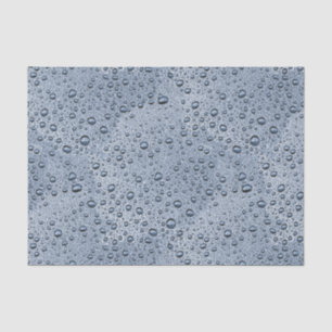 Papier Mousseline gouttelettes d'eau gris de métal