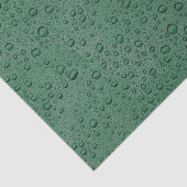 Papier Mousseline gouttelettes d'eau vertes (Détail)