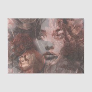 Papier Mousseline Grace sauvage : un portrait en rouille et en encre