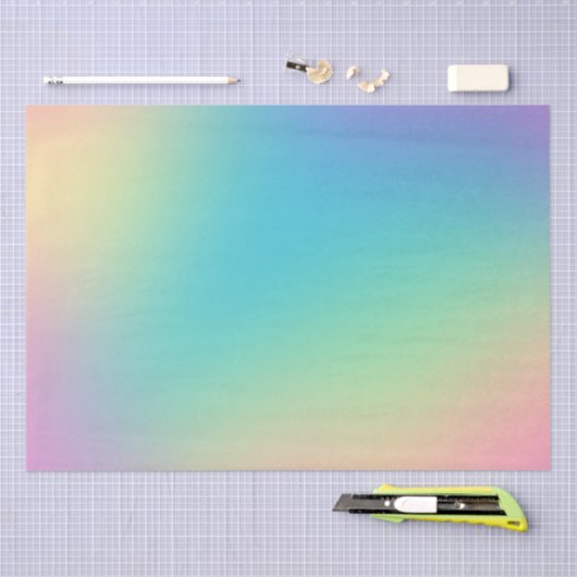 Papier Mousseline Gradient arc-en-ciel magnifique (Artisanat)