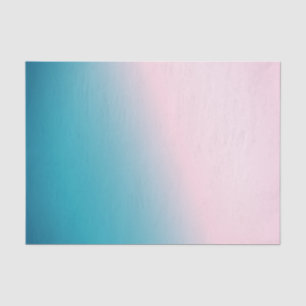 Papier Mousseline Gradient bleu et rose personnalisable