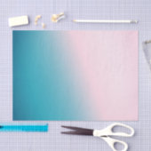 Papier Mousseline Gradient bleu et rose personnalisable (Artisanat)