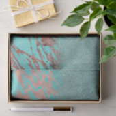 Papier Mousseline Gradient de marbre turquoise de parties (Cadeau)