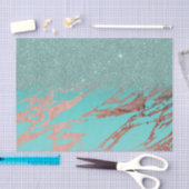 Papier Mousseline Gradient de marbre turquoise de parties (Artisanat)