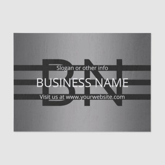 Papier Mousseline Gradient gris moderne et bandes noires horizontale (Recto)