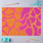 Papier Mousseline Gradient orange et rose chaud (Artisanat)