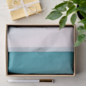 Papier Mousseline Gradient turquoise et blanc (Cadeau)