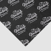 Papier Mousseline Graduate Classe Année Noir Blanc Personnalisé Grad (Détail)
