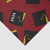 Papier Mousseline Graduation 2025 Maroon (Détail)