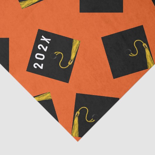 Papier Mousseline Graduation 2025 Orange (Détail)