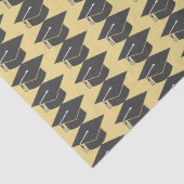 Papier Mousseline Graduation Casquette noir sur Arrière - plan or (Détail)