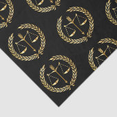 Papier Mousseline Graduation Gold Justice Scale Sword Laurel Wreath (Détail)