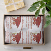 Papier Mousseline Graduation personnalisée Rouge & Or (Cadeau)