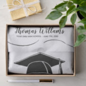 Papier Mousseline Gradué Ajouter le nom, l'année, l'école (Cadeau)