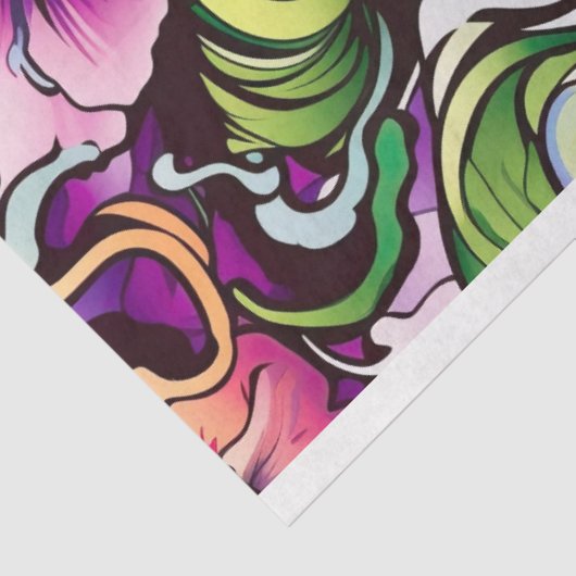 Papier Mousseline Graffiti 1 Document de découpage (Détail)