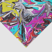 Papier Mousseline Graffiti Abstrait (Détail)