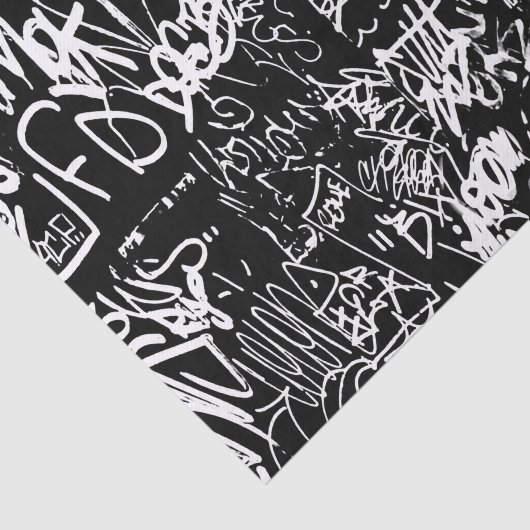 Papier Mousseline Graffiti Abstrait Collage Motif d'impression (Détail)