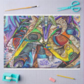 Papier Mousseline Graffiti Abstrait Urban 16 Découpage papier de pap (Artisanat)