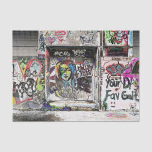 Papier Mousseline Graffiti Art Décoratif Urbain Street Grunge