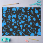 Papier Mousseline Graffiti Art Peinture à motifs noir et bleu des an (Artisanat)