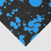 Papier Mousseline Graffiti Art Peinture à motifs noir et bleu des an (Détail)