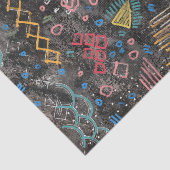 Papier Mousseline Graffiti Art Rainbow Chalkboard Découpage Abstrait (Détail)