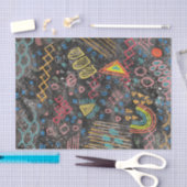Papier Mousseline Graffiti Art Rainbow Chalkboard Découpage Abstrait (Artisanat)