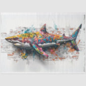 Papier Mousseline Graffiti Art Whale Découpage (Recto)