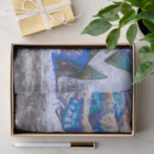 Papier Mousseline Graffiti Blue Urban Grunge Street Peinture murale (Cadeau)