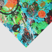 Papier Mousseline Graffiti de combat alimentaire Abstrait (Détail)