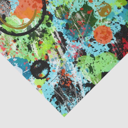 Papier Mousseline Graffiti de combat alimentaire Abstrait (Détail)