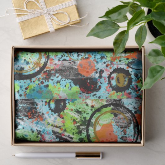 Papier Mousseline Graffiti de combat alimentaire Abstrait (Cadeau)