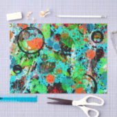 Papier Mousseline Graffiti de combat alimentaire Abstrait (Artisanat)