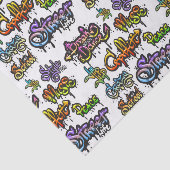 Papier Mousseline Graffiti de rue mots pleins (Détail)