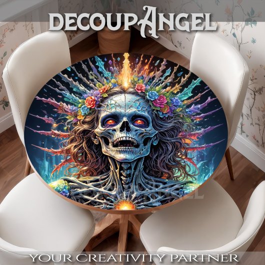 Papier Mousseline Graffiti Explosion crâne - Découpage -