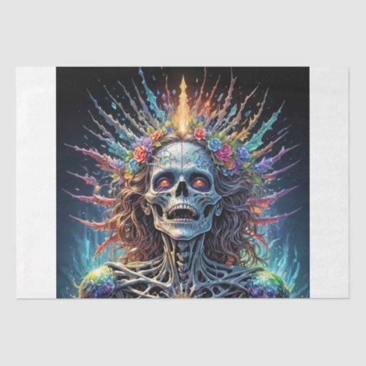 Papier Mousseline Graffiti Explosion crâne - Découpage - (Recto)