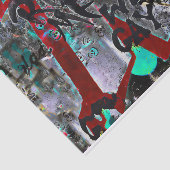 Papier Mousseline Graffiti noir rouge rue urbaine Wall Art (Détail)