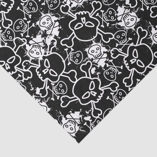 Papier Mousseline Graffiti skuls (Détail)