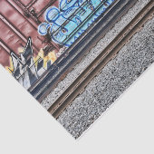 Papier Mousseline Graffiti Train Grunge Colorée Urban Street Art (Détail)