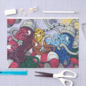 Papier Mousseline Graffiti Urbain 24-2 Découpage Papier Tissu (Artisanat)