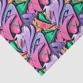 Papier Mousseline Graffiti urbain Motif pourpre (Détail)