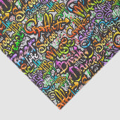 Papier Mousseline graffiti vieux skool Découpage (Détail)